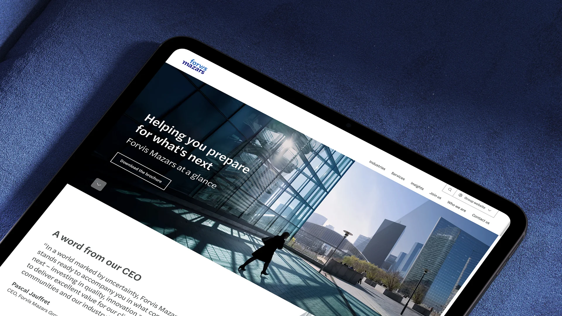 Forvis Mazars — Optimisation UX/UI, maquette de plateforme digitale