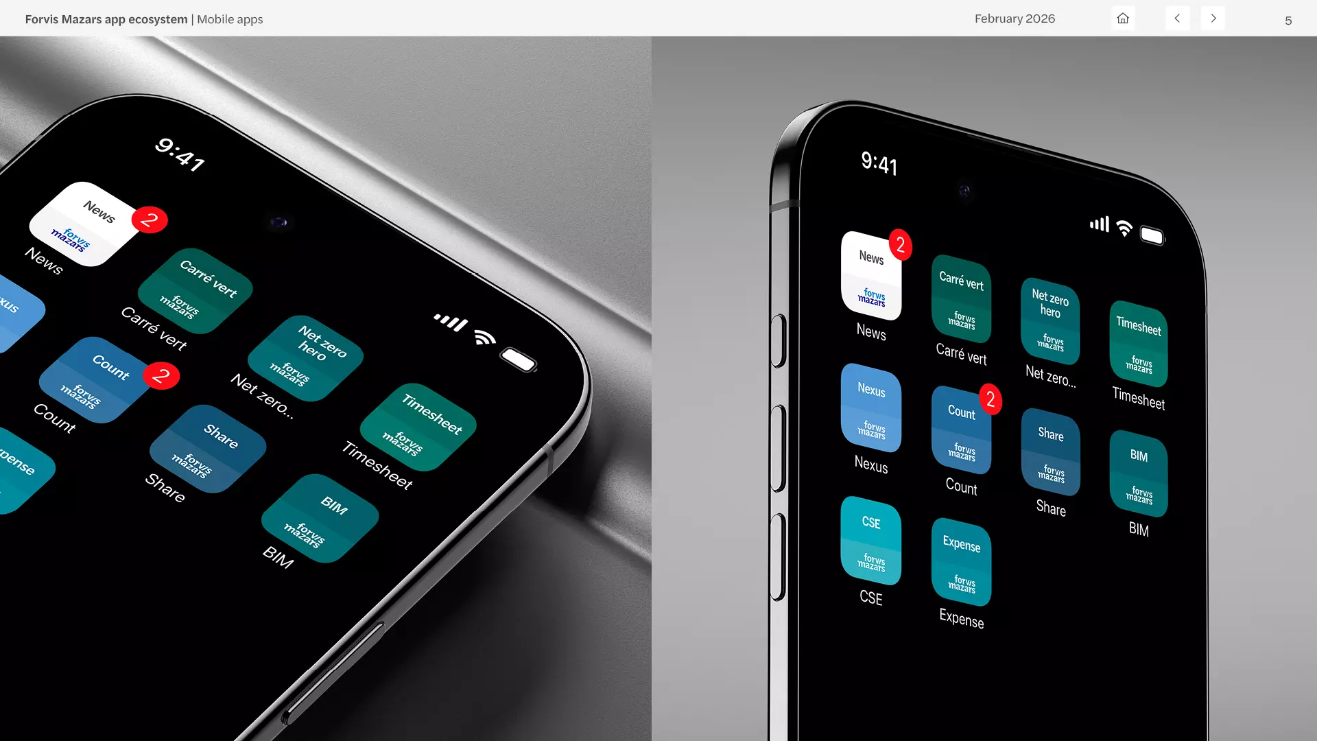Forvis Mazars — Écosystème d'applications, identité visuelle 4