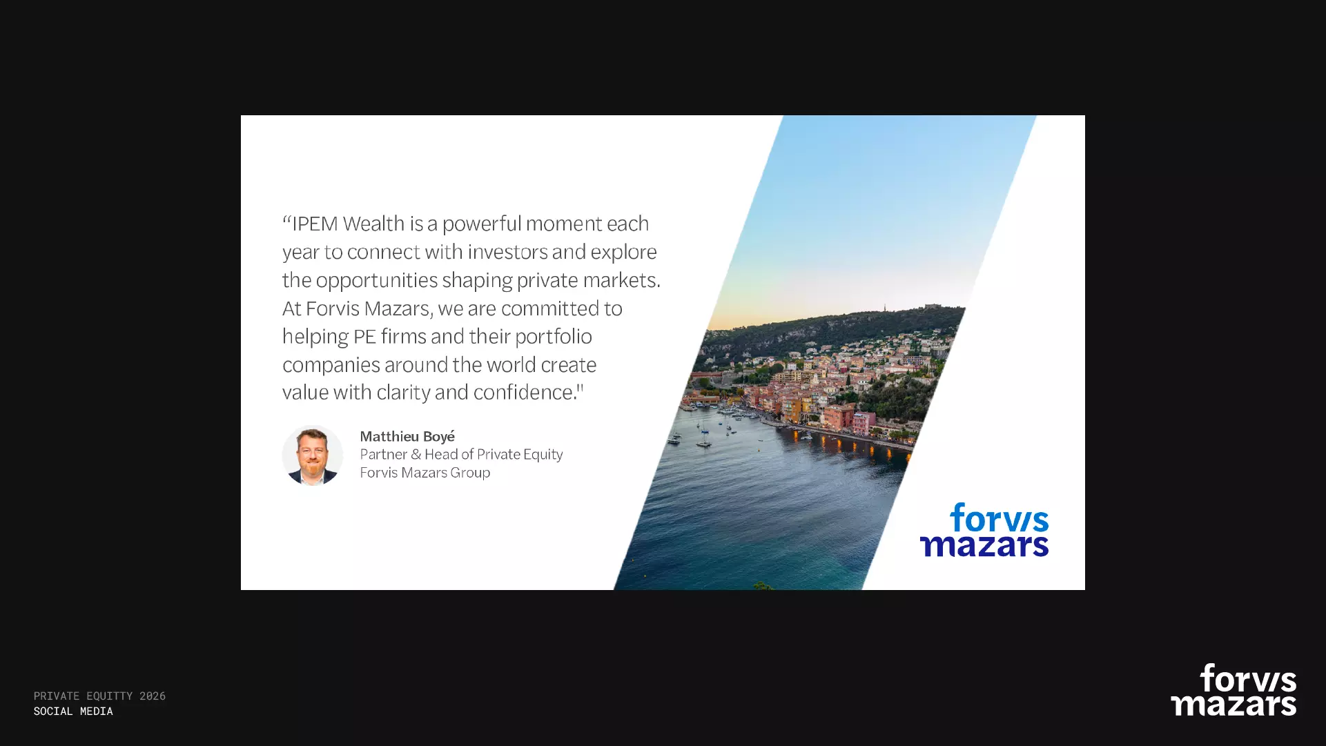 Forvis Mazars — Global Private Equity Report, direction visuelle 4