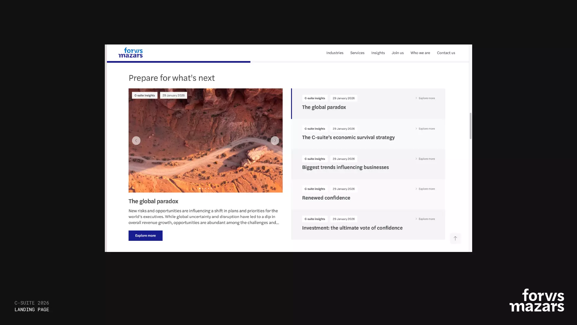 Forvis Mazars — Campagne leadership, asset réseaux sociaux 5