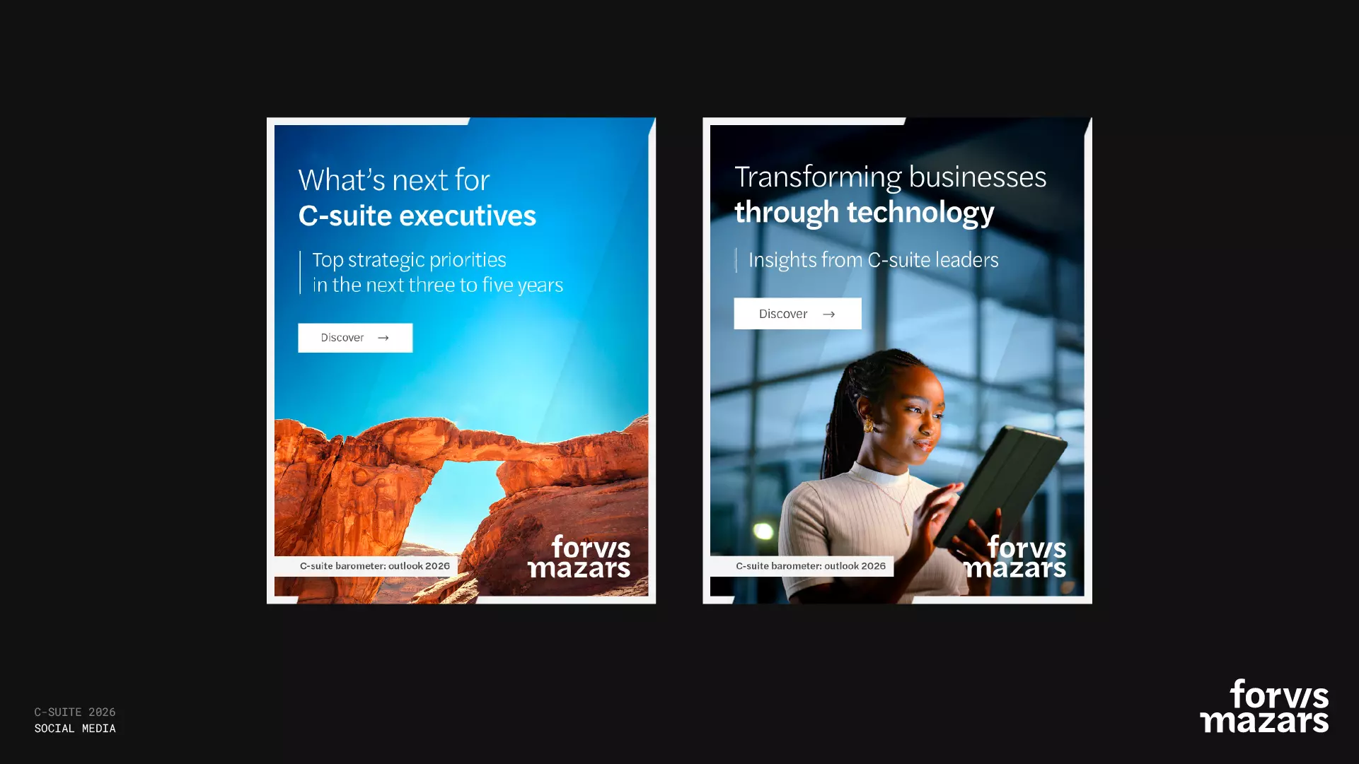 Forvis Mazars — Campagne leadership, expérience web 7