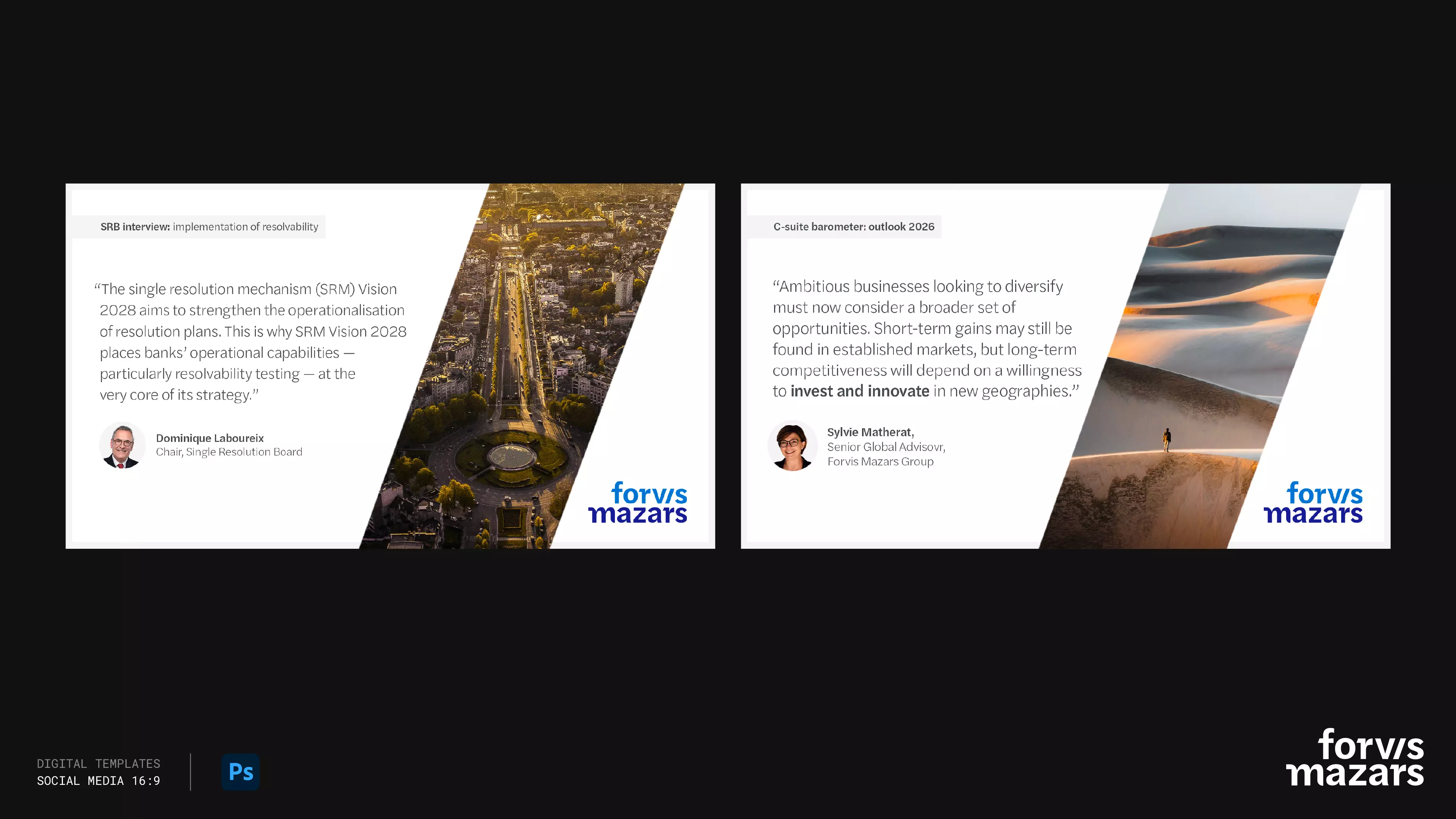 Forvis Mazars — Template digital évolutif, système de marque 2