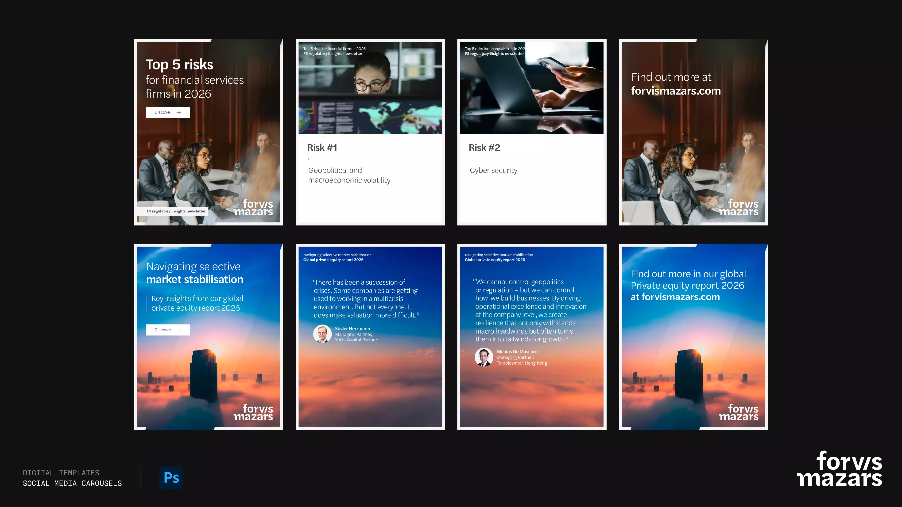 Forvis Mazars — Template digital évolutif, système de marque 3