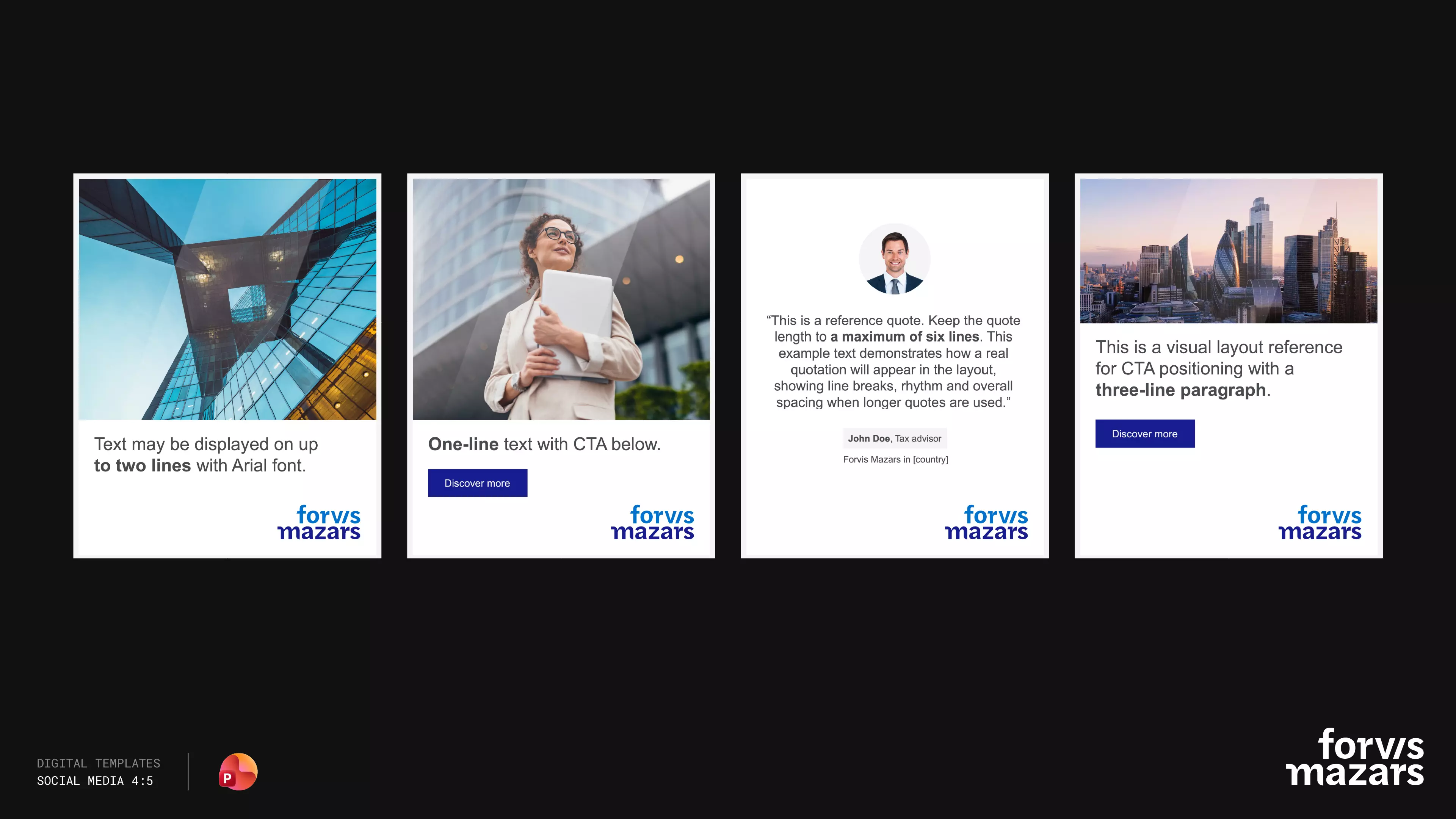 Forvis Mazars — Template digital évolutif, système de marque 4