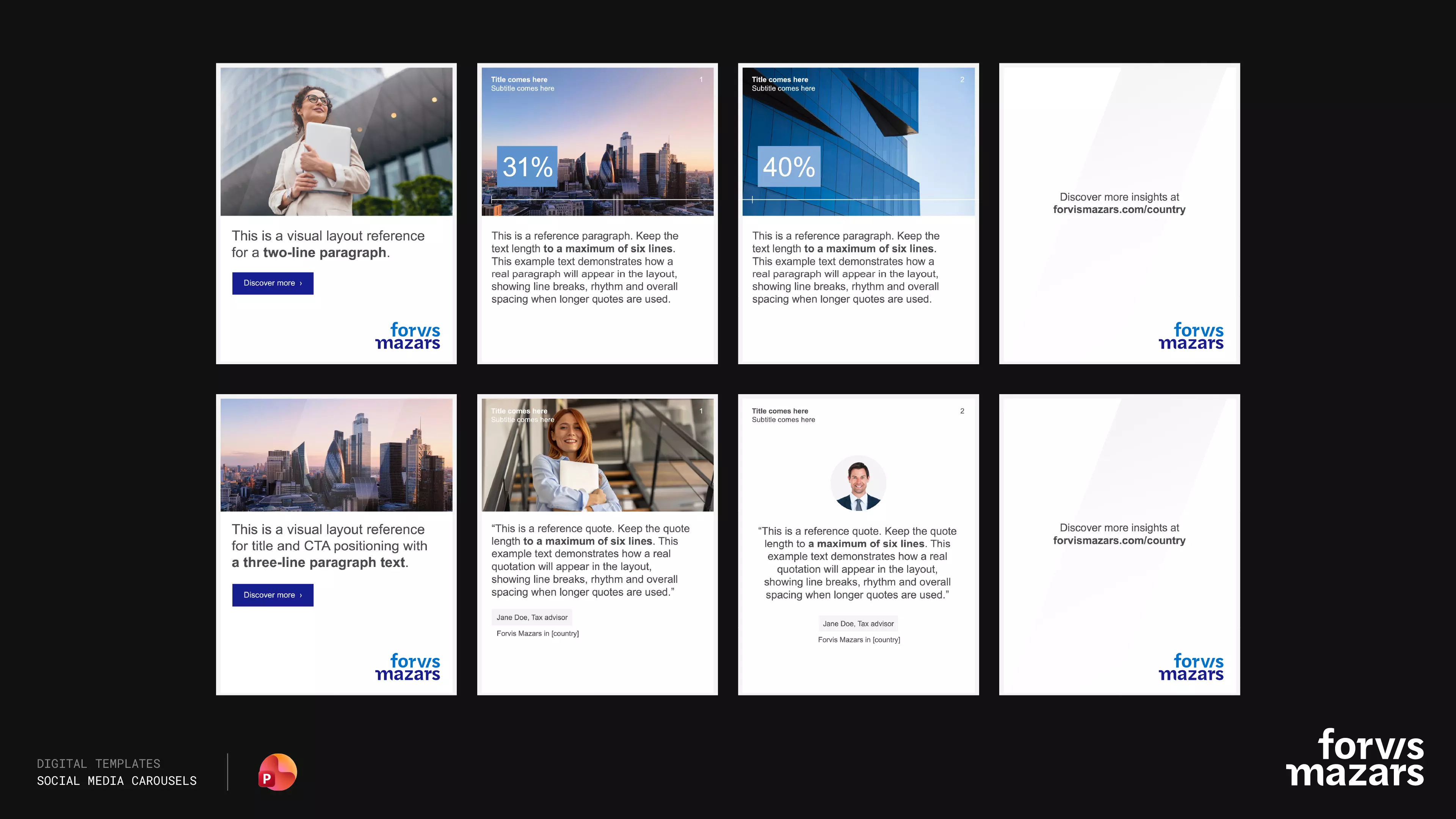 Forvis Mazars — Template digital évolutif, système de marque 5