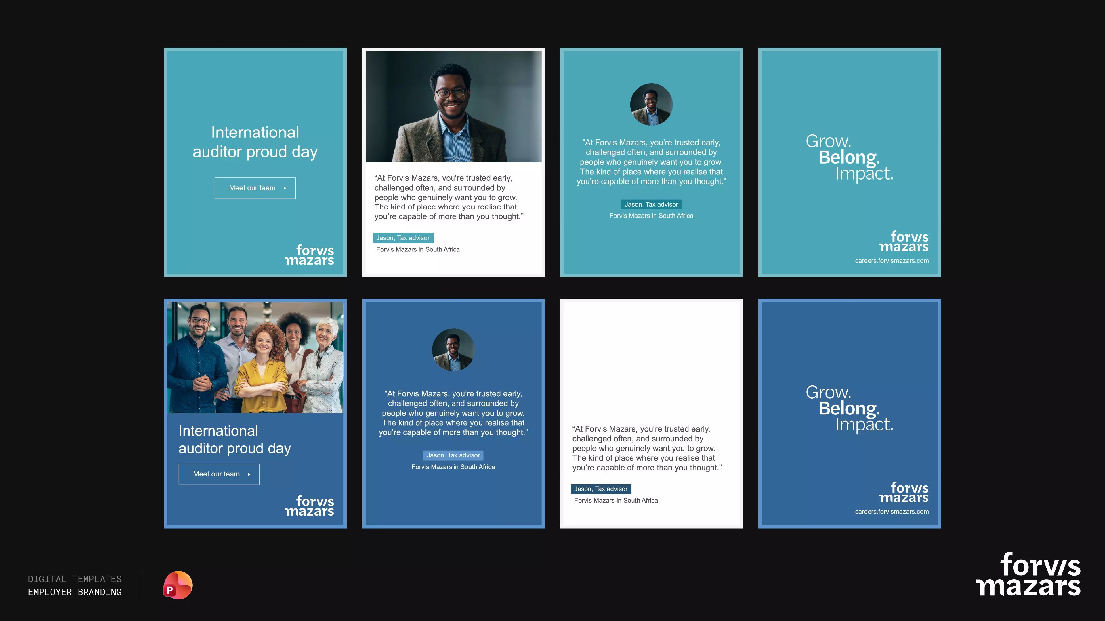 Forvis Mazars — Template digital évolutif, système de marque 6