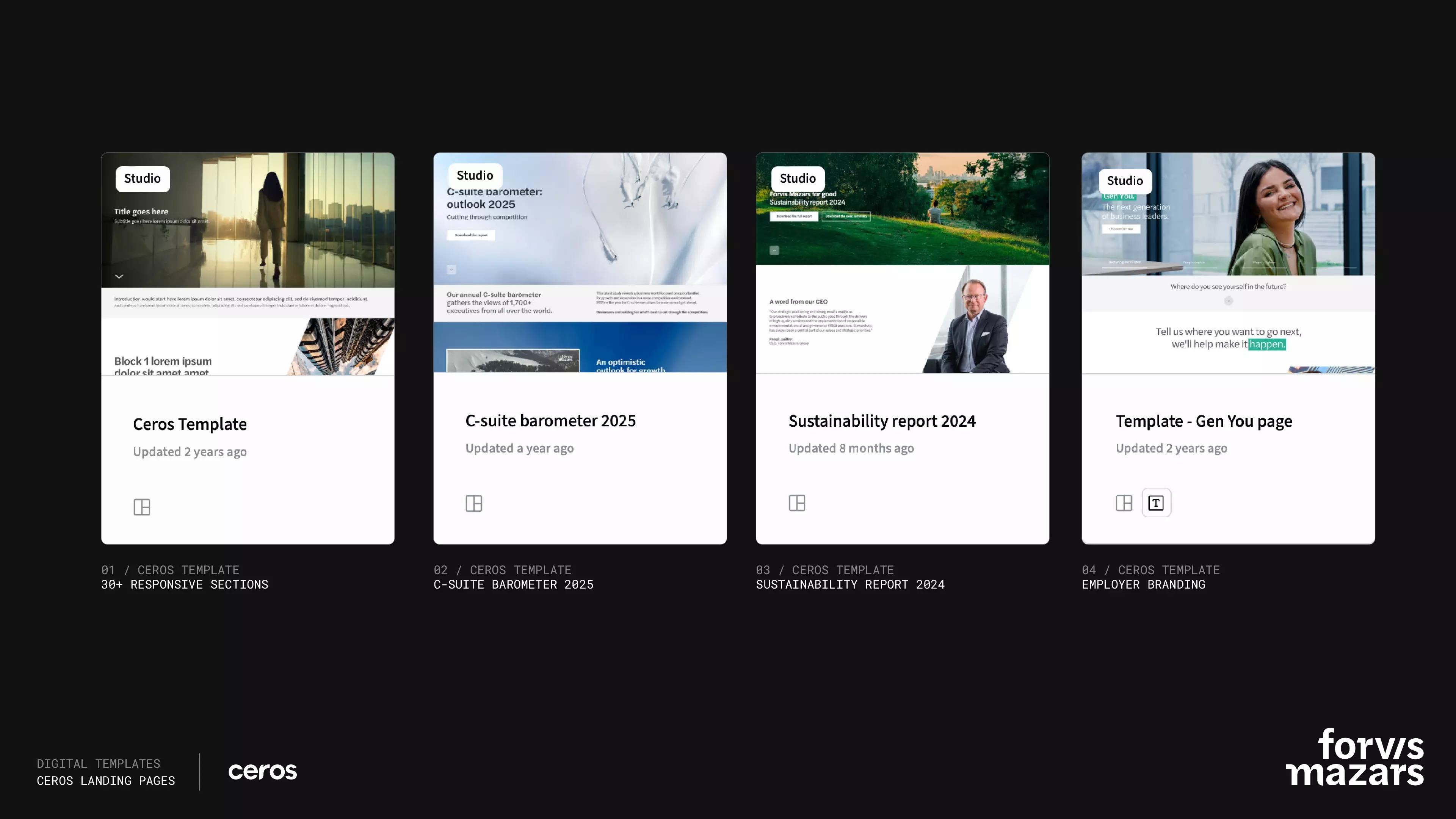 Forvis Mazars — Template digital évolutif, système de marque 7