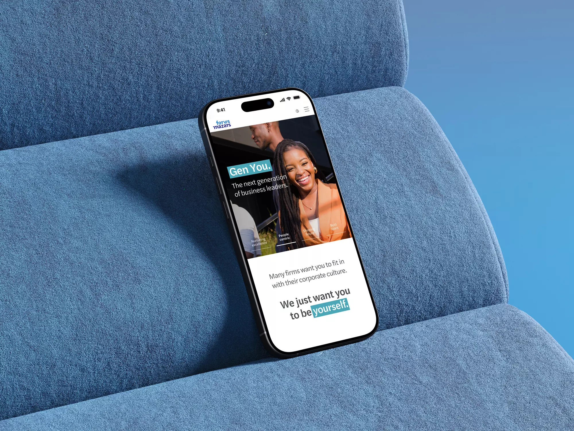 Forvis Mazars — Application de marque, touchpoint digital 3