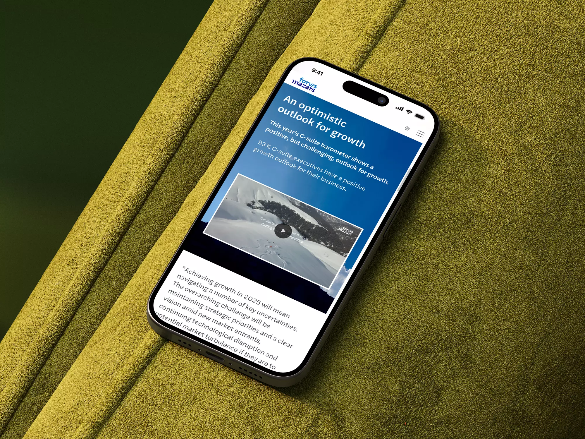 Forvis Mazars — Page d'atterrissage, expérience digitale 3