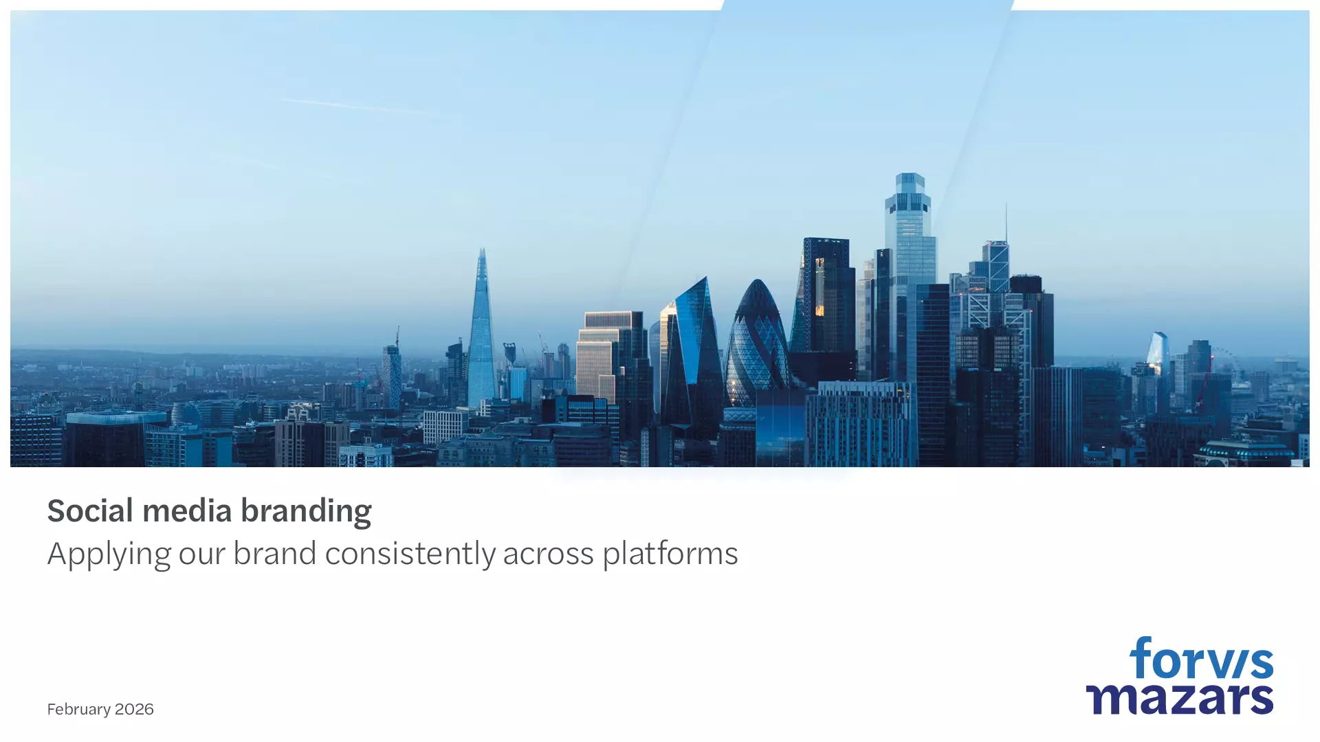 Forvis Mazars — Système de marque réseaux sociaux, visuel 1