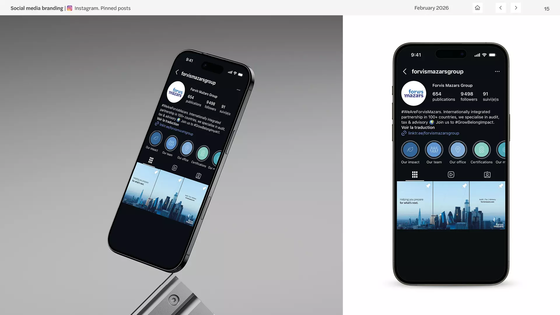 Forvis Mazars — Système de marque réseaux sociaux, visuel 13