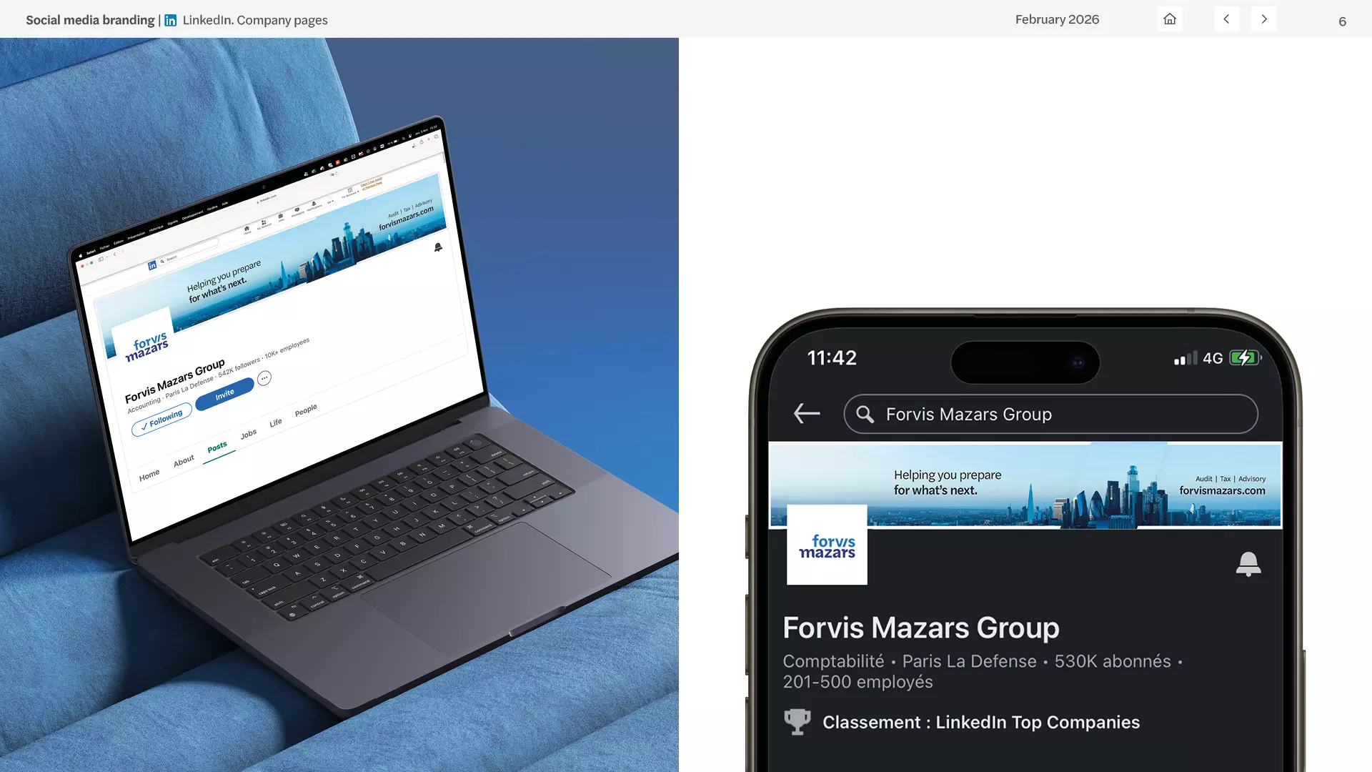 Forvis Mazars — Système de marque réseaux sociaux, visuel 6