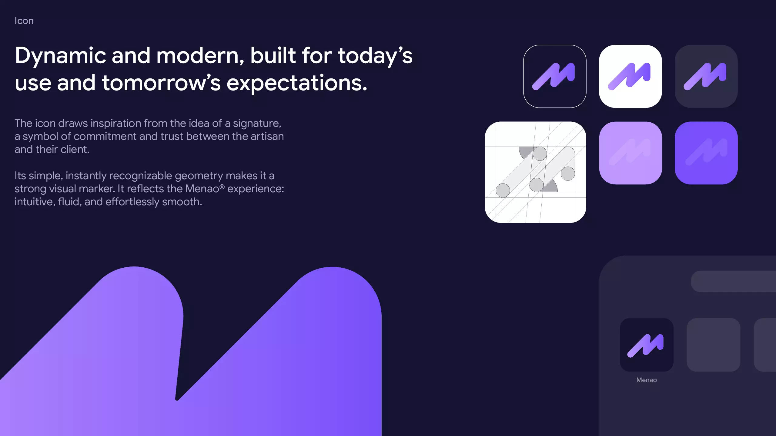 Menao® brand guidelines — typography system and hierarchy