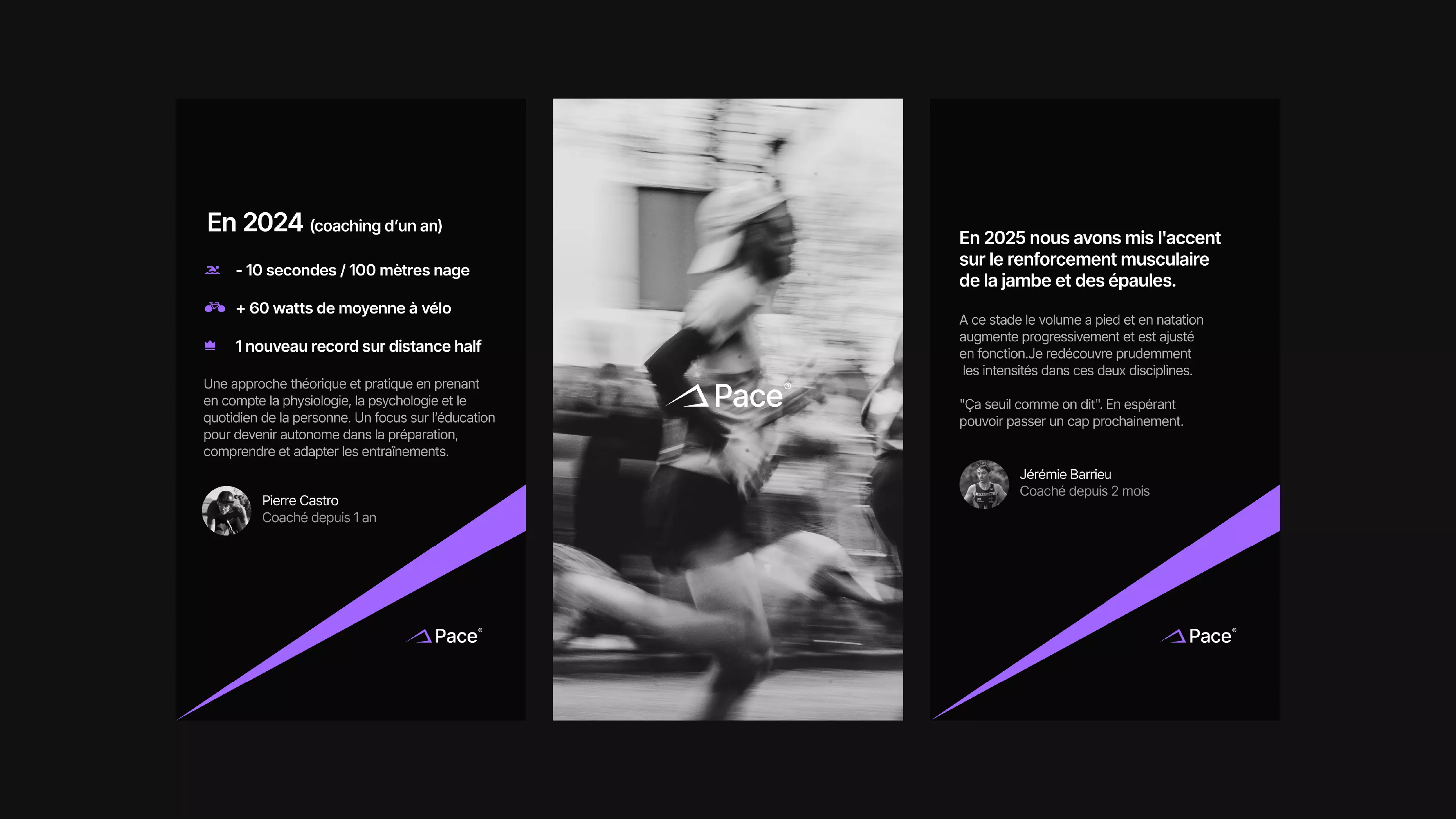 Pace® social media — triathlon coaching visual