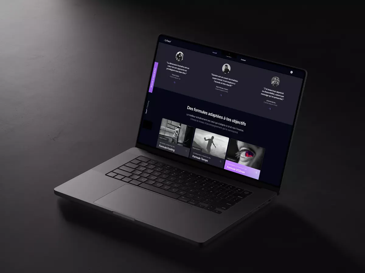 Pace® website — coaching programme detail page