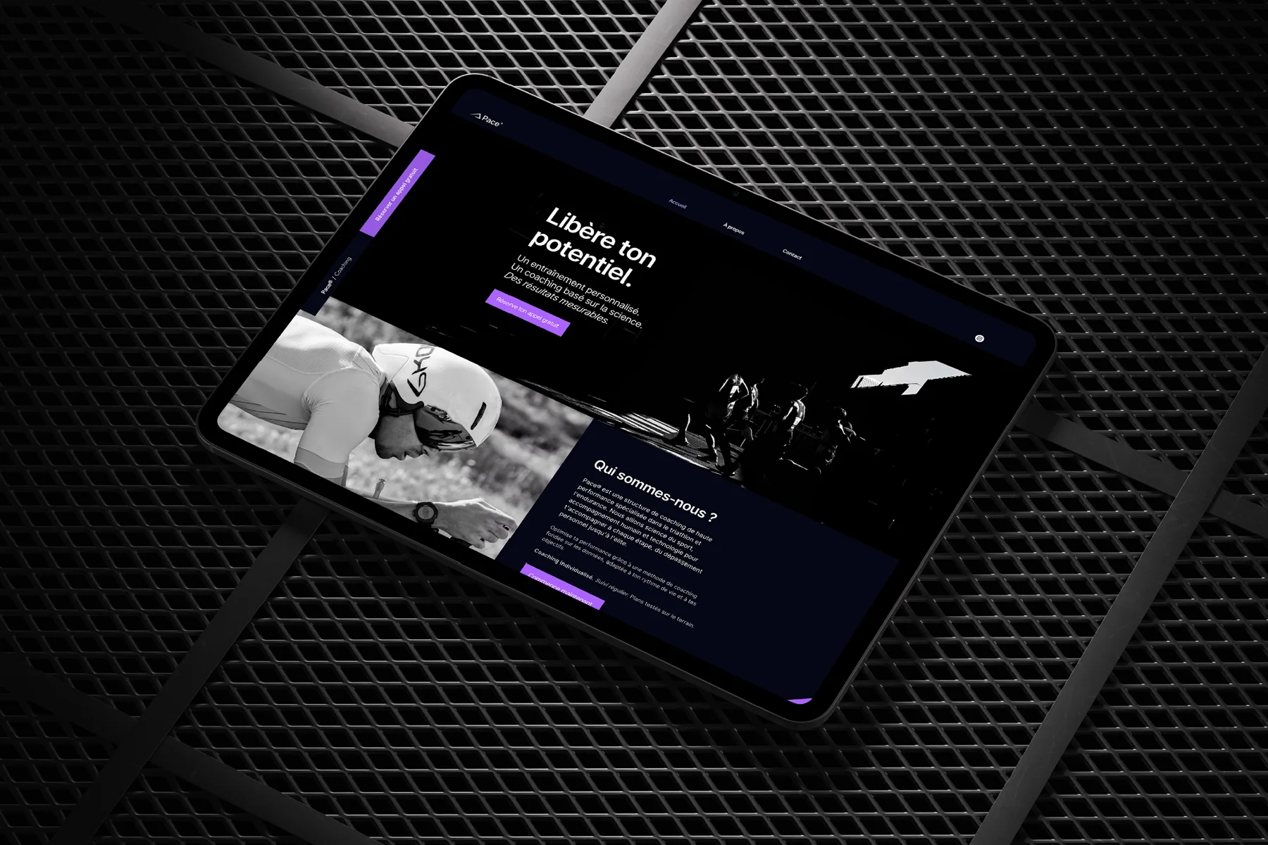 Pace® — identité de marque et web design pour le coaching triathlon et sports d'endurance