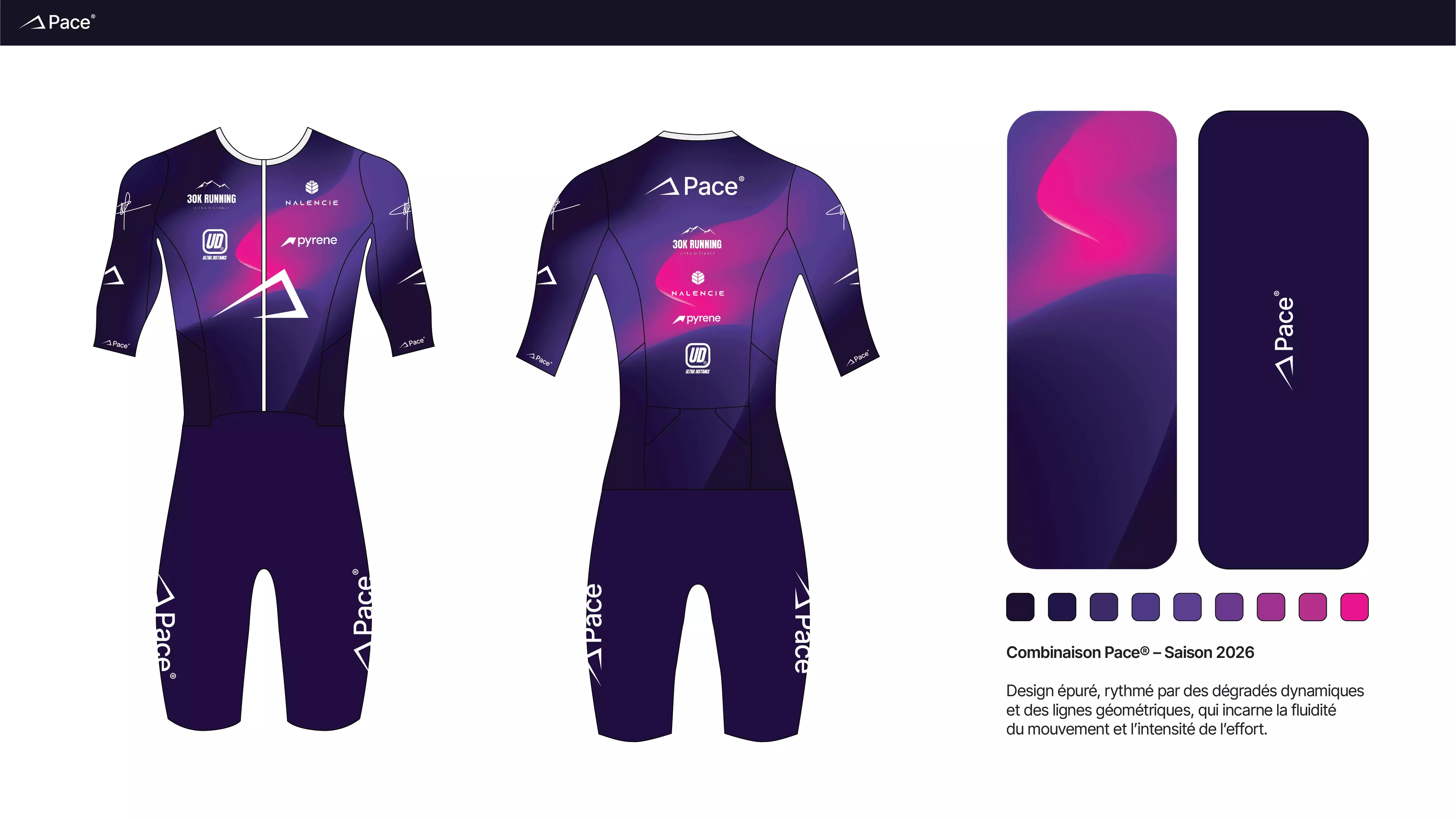 Pace® triathlon kit — cycling jersey front
