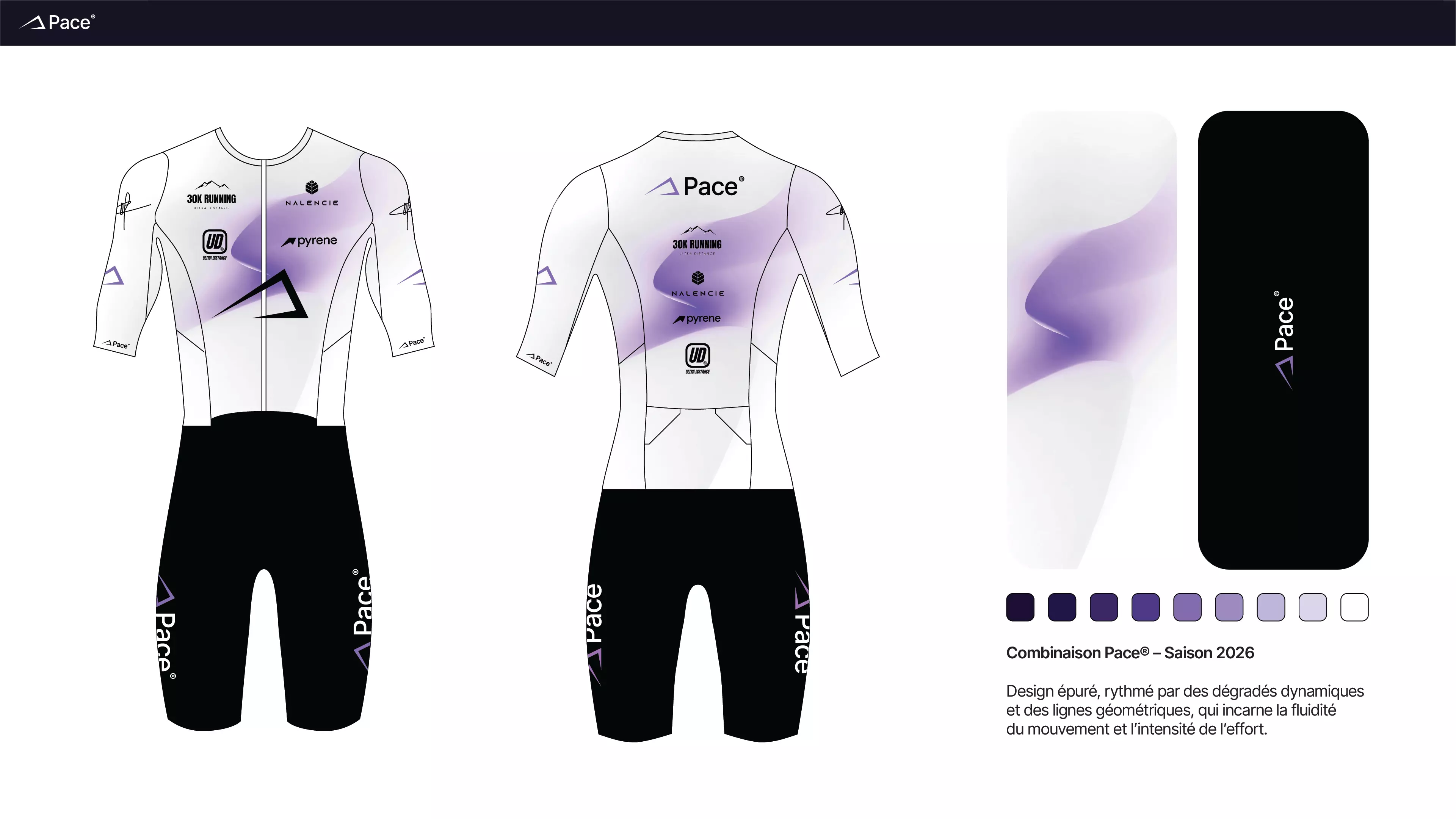 Pace® triathlon kit — apparel detail and branding
