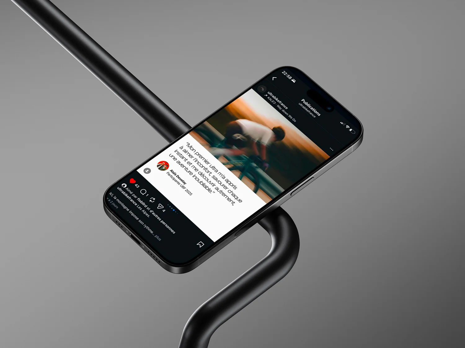 Ultra Bike France® brand application — digital product screen