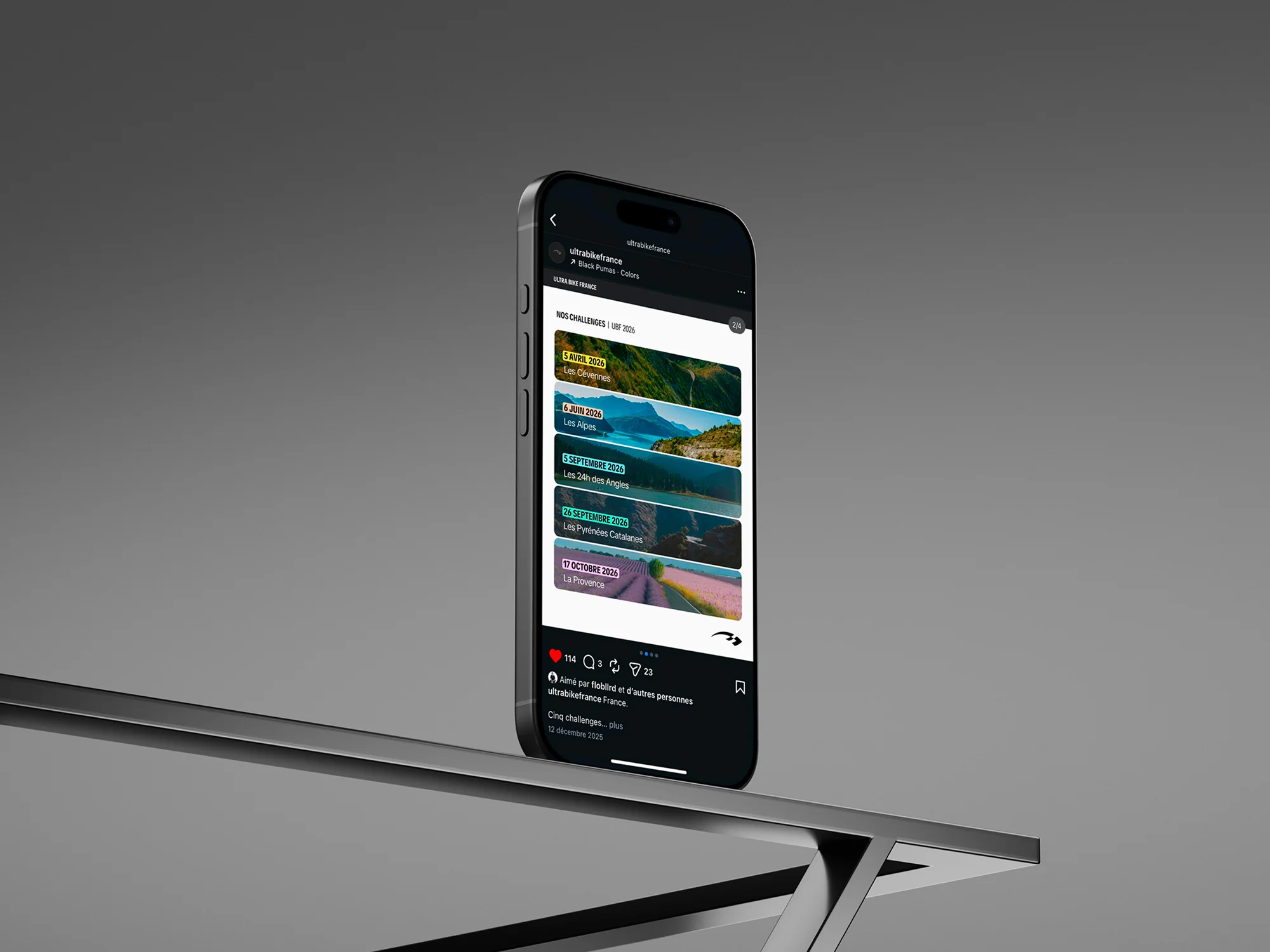 Ultra Bike France® brand application — territory identity