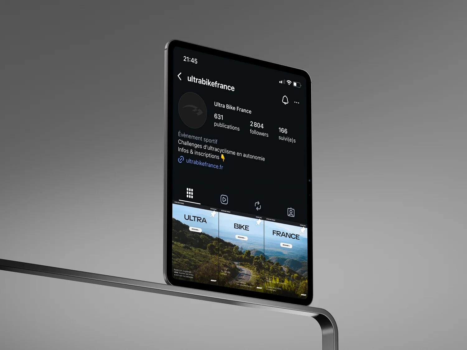 Ultra Bike France® brand application — sponsorship material